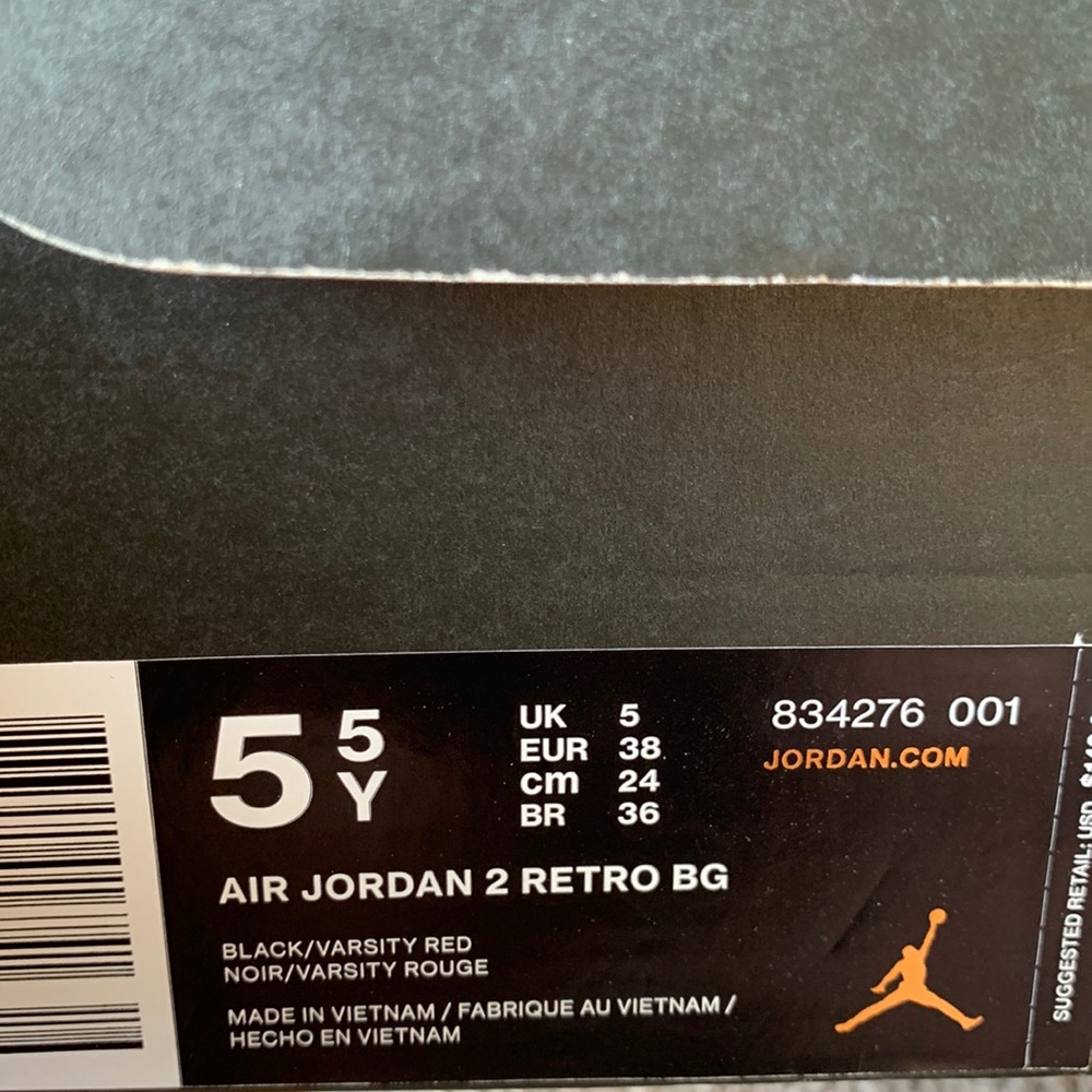 Air Jordan 2 Retro BG 'Alternate 87'- Brand new